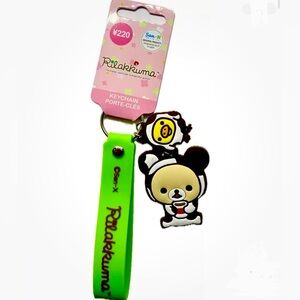San-X Rilakkuma Bear Cow Rubber Keychain Bag Charm